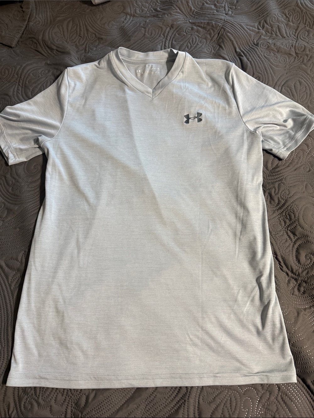 Under Armour Light Gray V-Neck Performance Tee